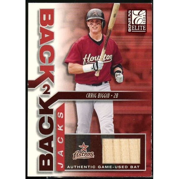 Craig Biggio Card 2002 Donruss Elite Back 2 Back Jacks #18