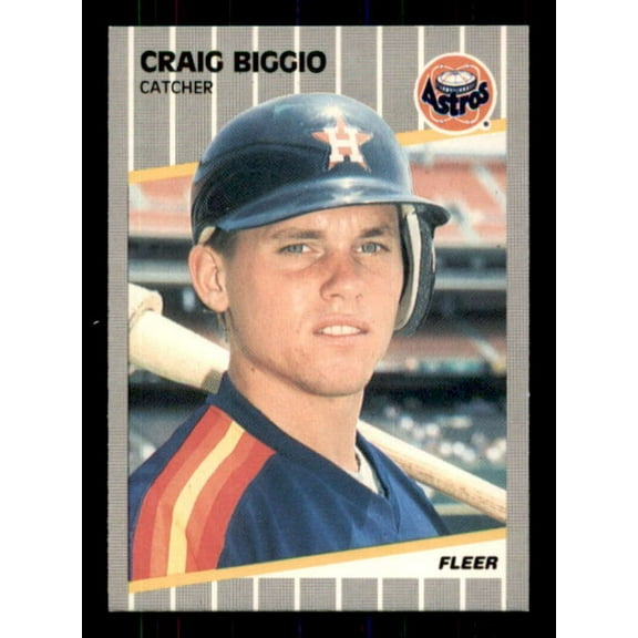 Craig Biggio Rookie Card 1989 Fleer #353