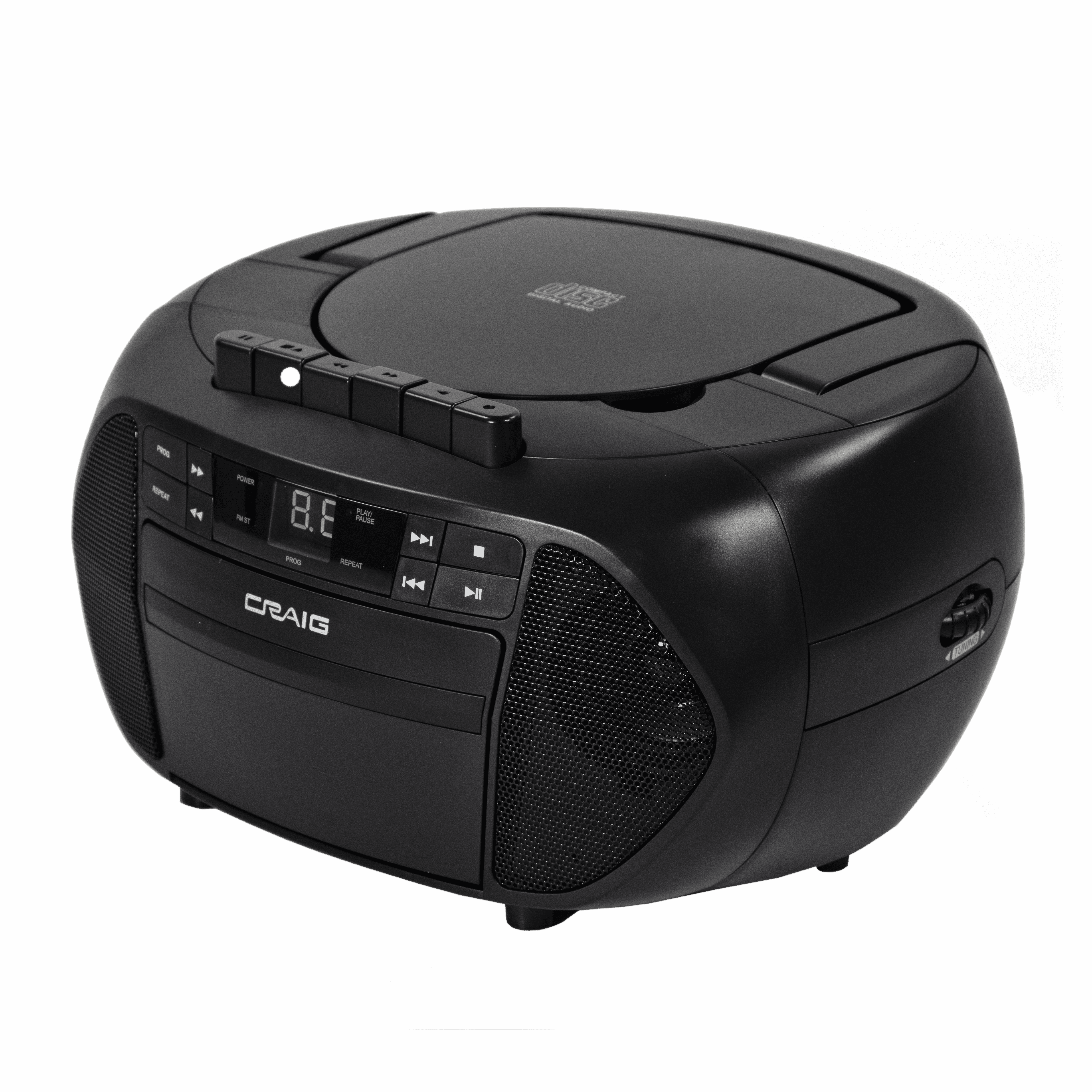 Craig CD-RW Boombox, Black, CD6951