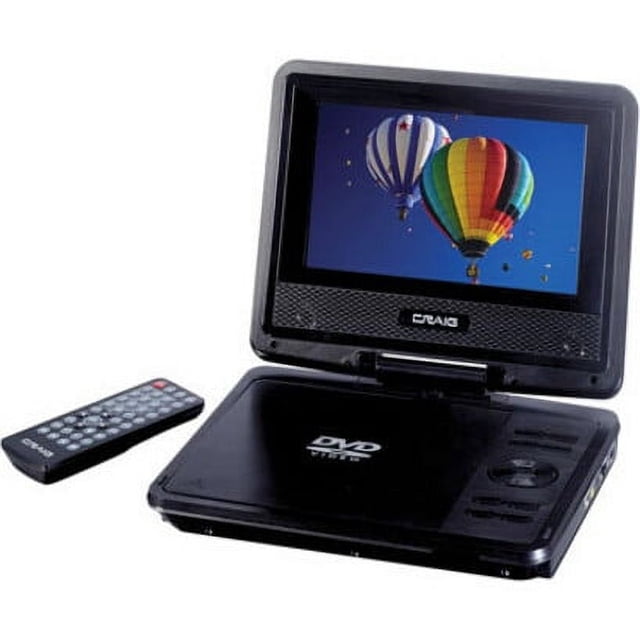 7 Inch TFT Swivel Screen Portable DVD/CD Player with Remote Control ...