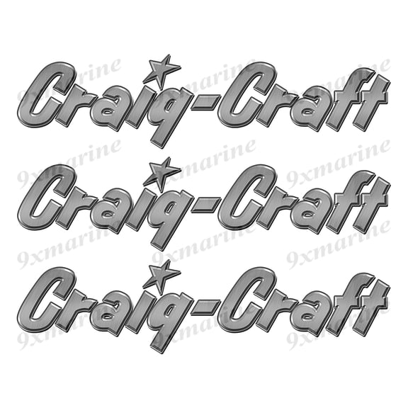 Craig Craft Stickers "3D Vinyl Replica" of metal originals - 10" long