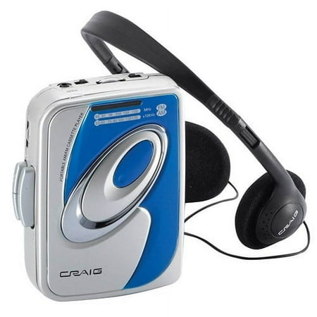 Craig Personal AM/FM Radio Cassette Player with Headphones