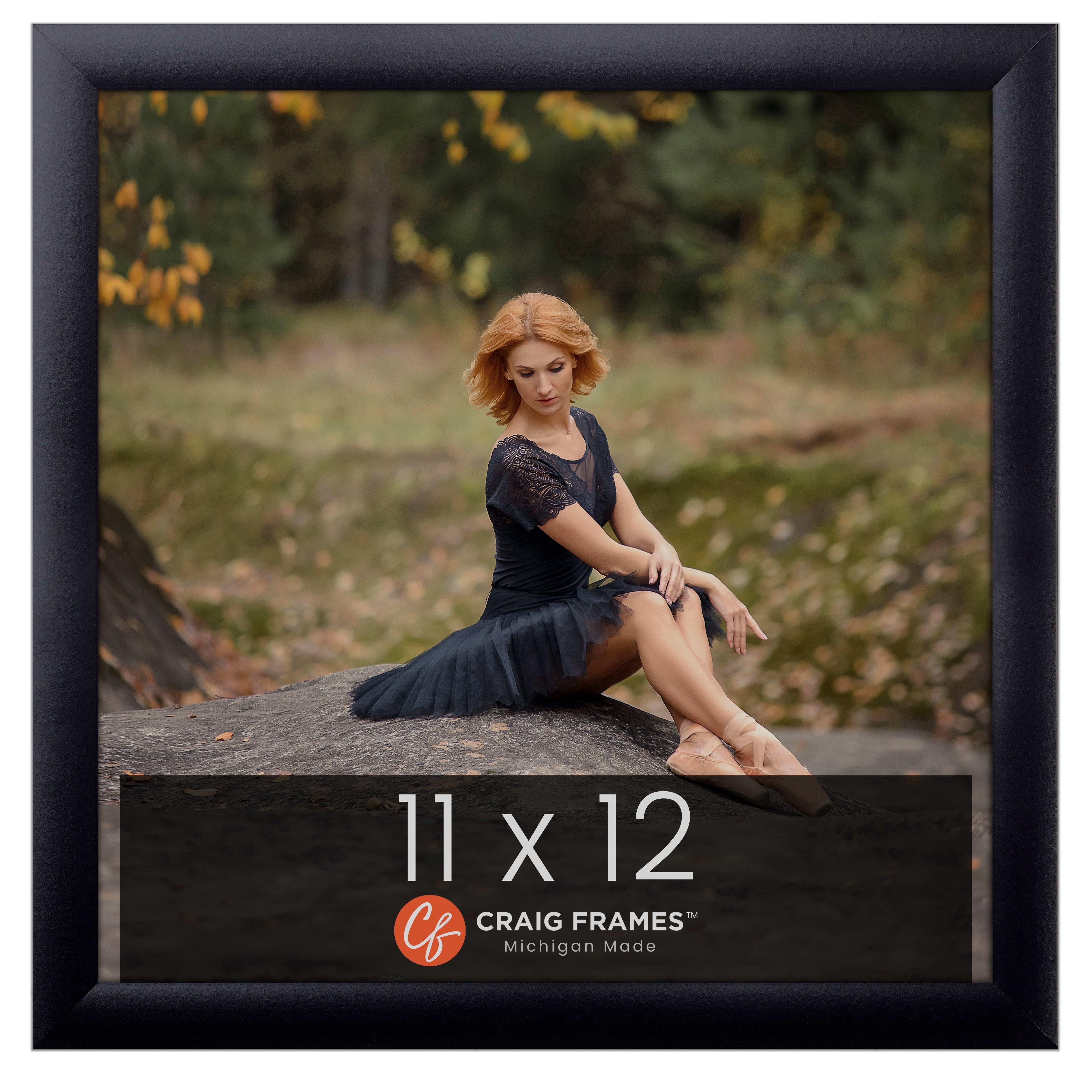 Craig Frames 11x12 Picture Frame - Black Style 1