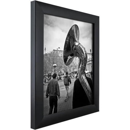 Craig Frames 11x14 Picture Frame - Black Style 1"WB3 1 Inch MDF Moulding - Wall Display Frame for Art, Posters, or Photos