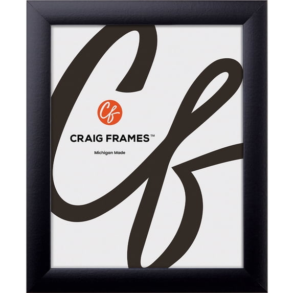 Craig Frames 12x36 Picture Frame - Black Style 1"WB3 1 Inch MDF Moulding - Wall Display Frame for Art, Posters, or Photos