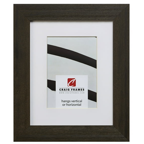 Craig Frames 15DRIFTWOODBK 22x28 inch Black Picture Frame Matted for an 18x24 Photo