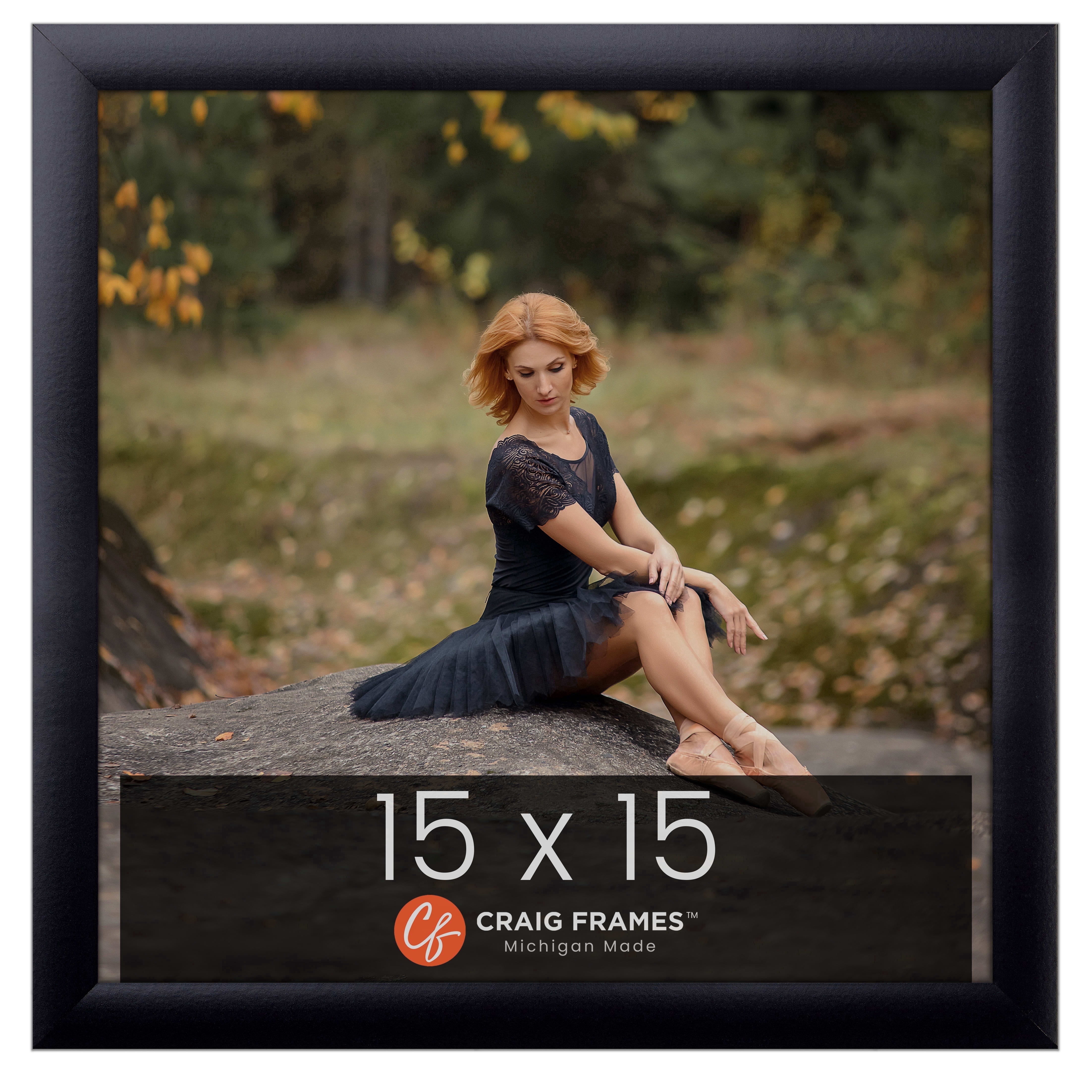 Craig Frames 15x15 Picture Frame - Black Style 1