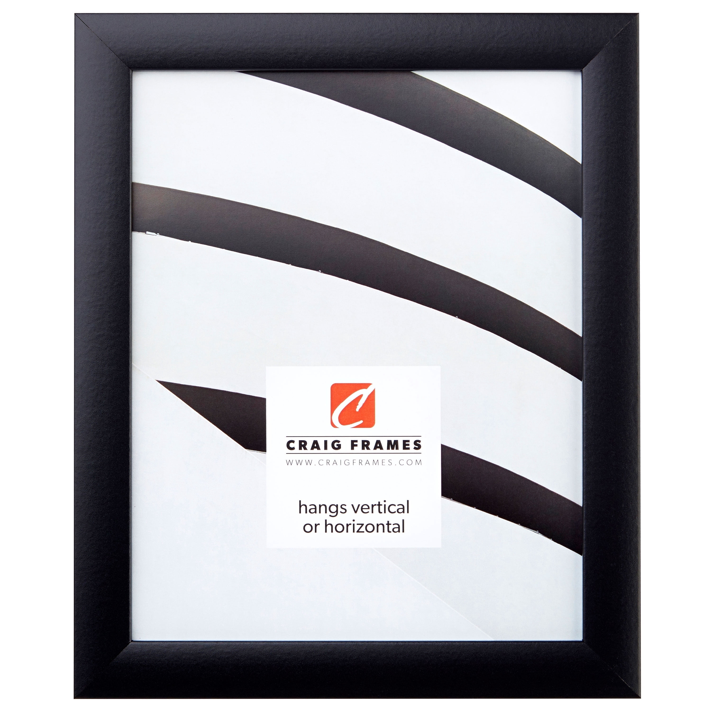Craig Frames 16x22 Picture Frame - Black Style 1"WB3 1 Inch MDF Moulding - Wall Display Frame for Art, Posters, or Photos
