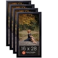 thumbnail image 1 of Craig Frames 16x28 Black Picture Frame 1-Inch Wide Smooth Black Gallery Rounded Moulding, Pack of 4, 1 of 5