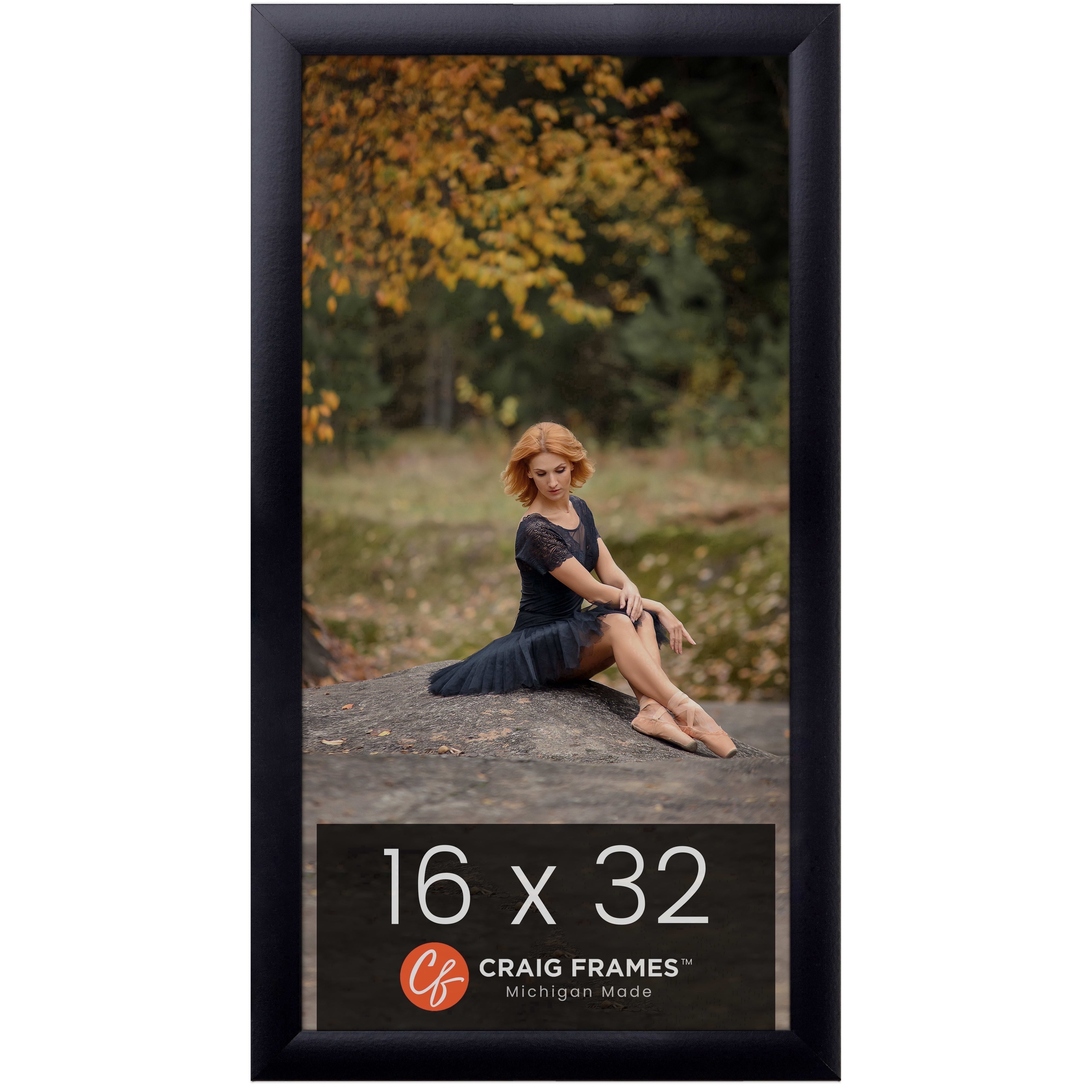 Craig Frames 16x32 Picture Frame - Black Style 1