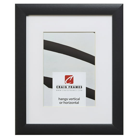 Craig Frames 1WB3BK 12x36 inch Black Picture Frame Matted for an 8x32 Photo