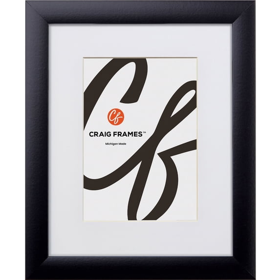 Craig Frames 1WB3BK 24 x 24 Inch Black Picture Frame Matted to Display a 20 x 20 Inch Photo