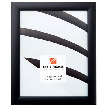 Craig Frames 20x24 Black Picture Frame 1-Inch Wide Smooth Black Gallery Rounded Moulding