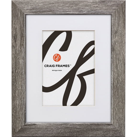Craig Frames 20x26 inch Gray Barnwood Picture Frame Matted for a 16x22 Photo