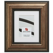 Craig Frames 21307201 10x13 inch Aged Copper and Black Picture Frame Matted for a 7x10 Photo