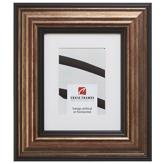 Craig Frames 21307201 20x30 inch Aged Copper and Black Picture Frame Matted for a 16x24 Photo