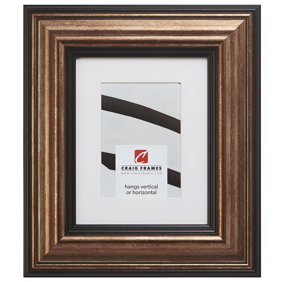 Craig Frames 21307201 24x30 inch Aged Copper and Black Picture Frame Matted for a 20x26 Photo