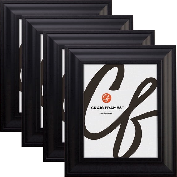 Craig Frames 21834700BK 20 by 24-Inch Picture Frame, Smooth Wrap Finish, 2-Inch Wide, Black, Set of 4