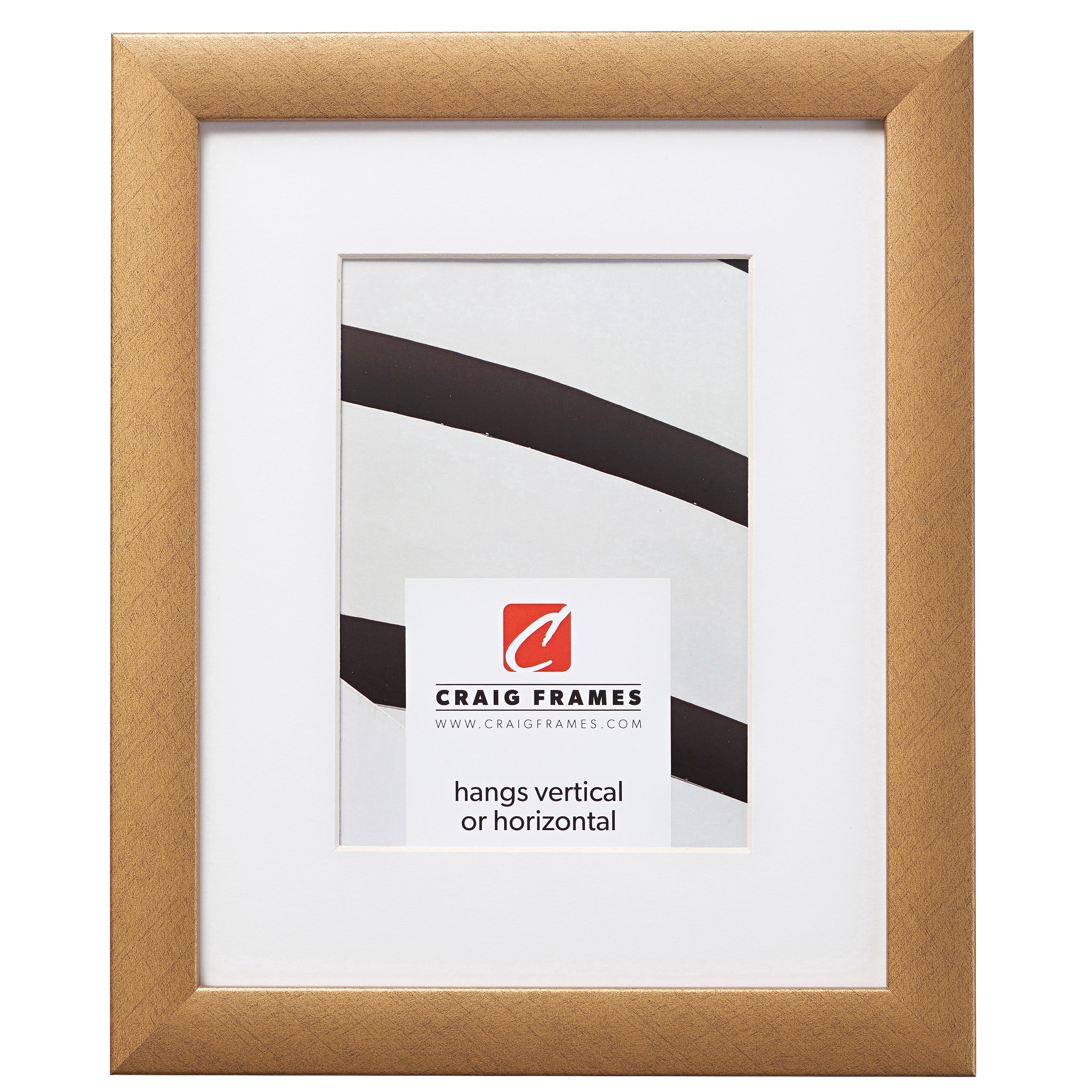 Craig Frames 23247006 22x28 inch Distressed Gold Picture Frame Matted for an 18x24 Photo