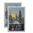 thumbnail image 1 of Craig Frames 23247018 12 x 16 Inch Picture Frame, Brushed Silver, Set of 2, 1 of 7