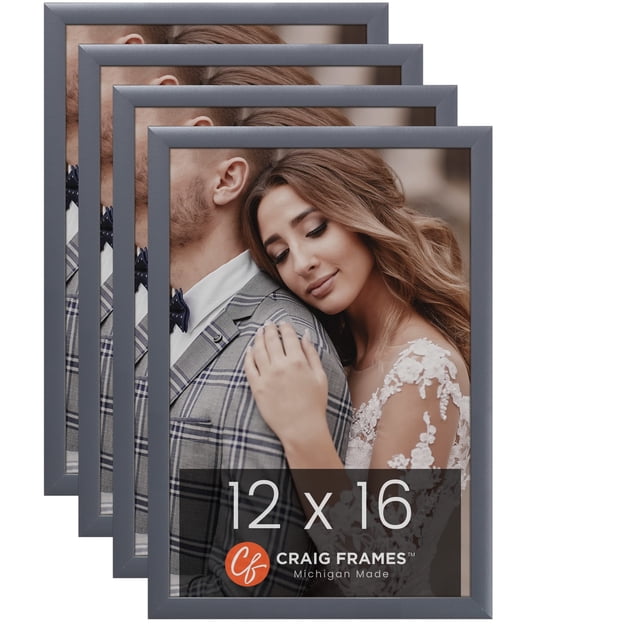 Craig Frames 23247635 12 x 16 Inch Picture Frame, Grey, Set of 4