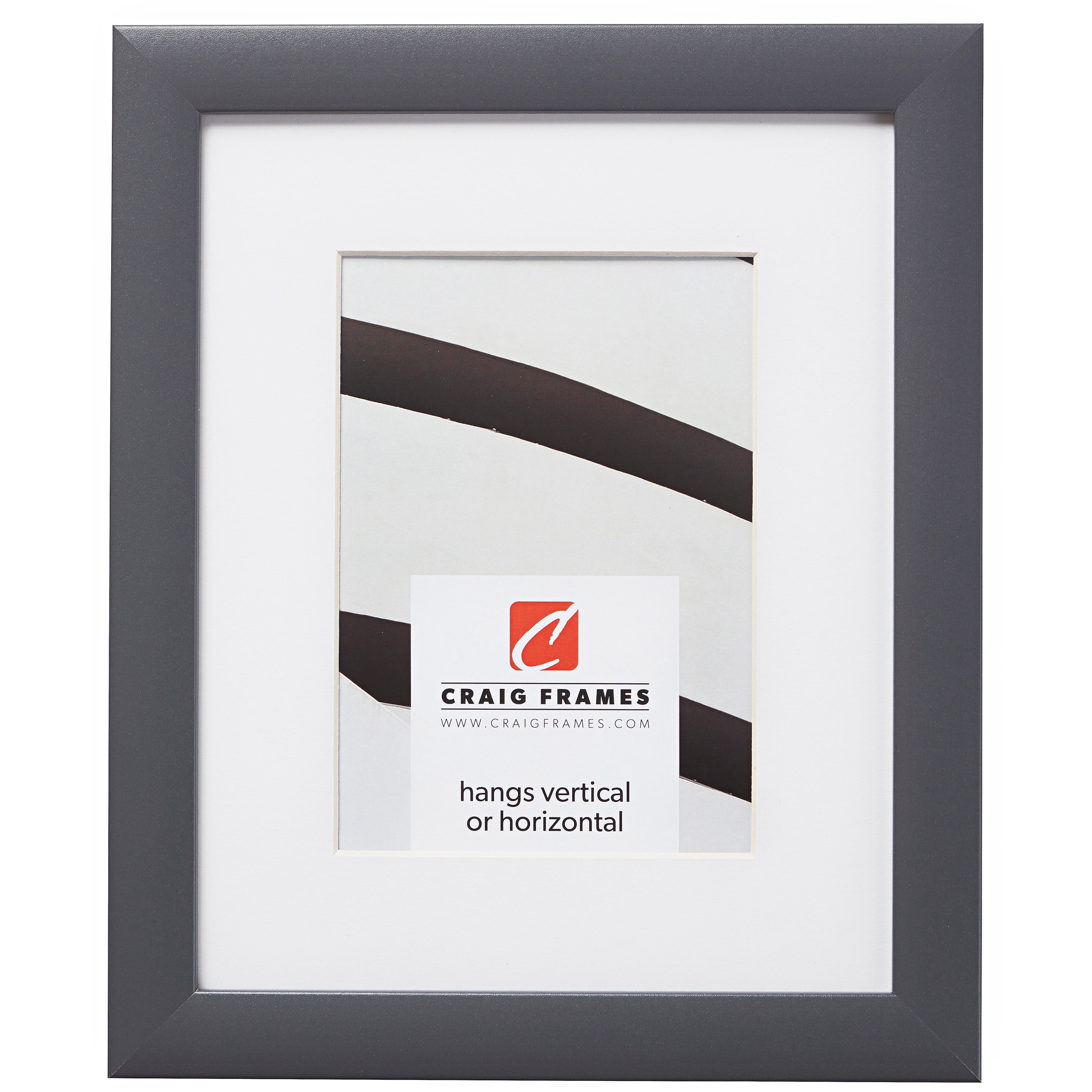 Craig Frames 23247635 22x28 inch Grey Picture Frame Matted for an 18x24 Photo