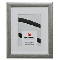 Craig Frames 23247944 24x30 inch Scratched Silver Picture Frame Matted for a 20x26 Photo