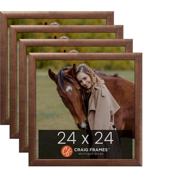 Craig Frames 24x24 Rustic Copper Picture Frame, Set of Four