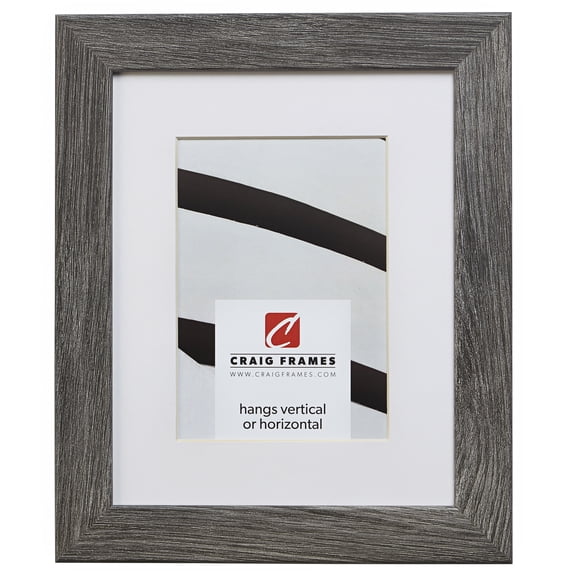 Craig Frames 26030 18x36 inch Gray Barnwood Picture Frame Matted for a 14x32 Photo