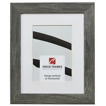 Craig Frames 26030 5x7 inch Gray Barnwood Picture Frame Matted for a 4x6 Photo