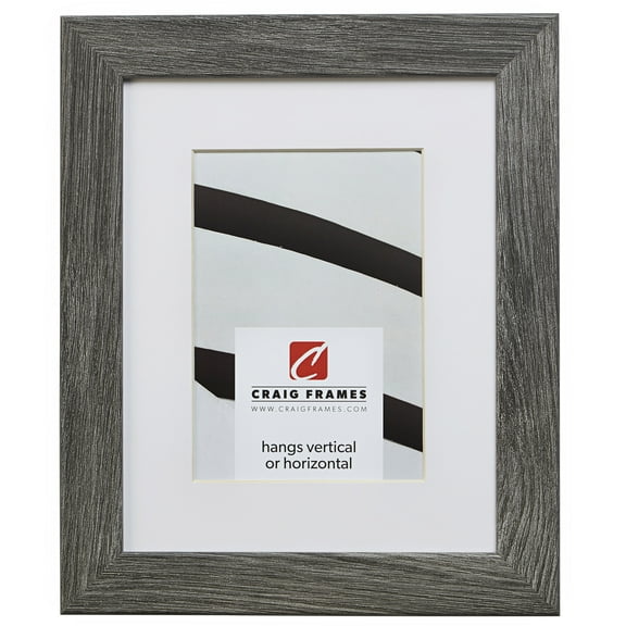 Craig Frames 26030 5x7 inch Gray Barnwood Picture Frame Matted for a 4x6 Photo