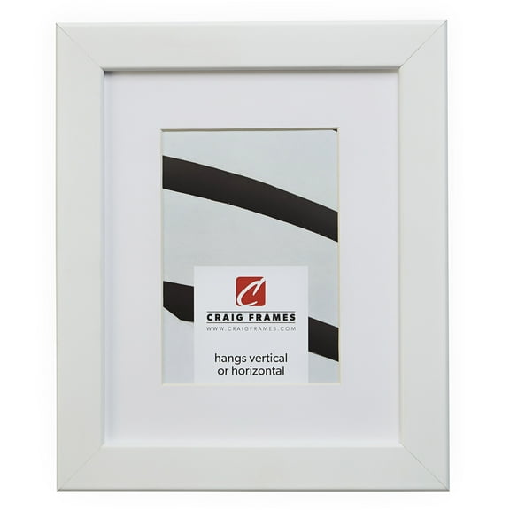 Craig Frames 26267 16x20 inch White Satin Picture Frame Matted for a 11x14 Photo