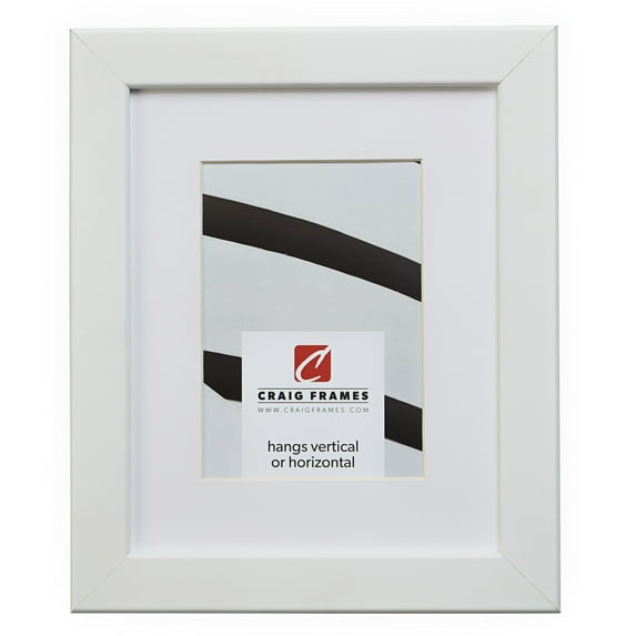 Craig Frames 26267 16x20 inch White Satin Picture Frame Matted for a 11x14 Photo