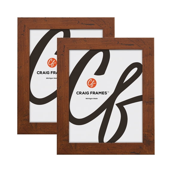 Craig Frames 27x27 inch Picture Frame Modern Dark Walnut Bauhaus Series, Set of Two