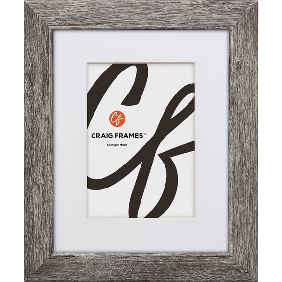 Craig Frames 30x40 inch Gray Barnwood Picture Frame Matted for a 24x36 Photo