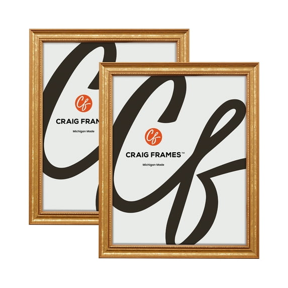 Craig Frames 314GD, 23x33 Picture Frame, Ornate Gold, Set of 2
