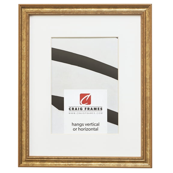 Craig Frames 314GD 24x30 inch Ornate Gold Picture Frame Matted for a 20x26 Photo