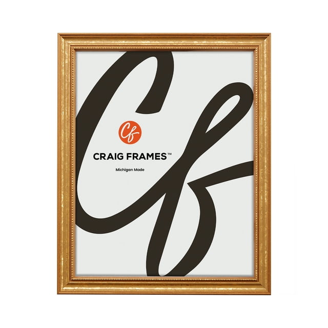 Craig Frames 314GD, 7x14 Picture Frame, Ornate Gold