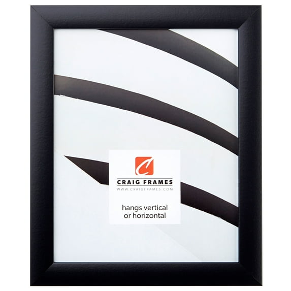 Craig Frames 5x7 Picture Frame - Black Style 1"WB3 1 Inch MDF Moulding - Wall Display Frame for Art, Posters, or Photos