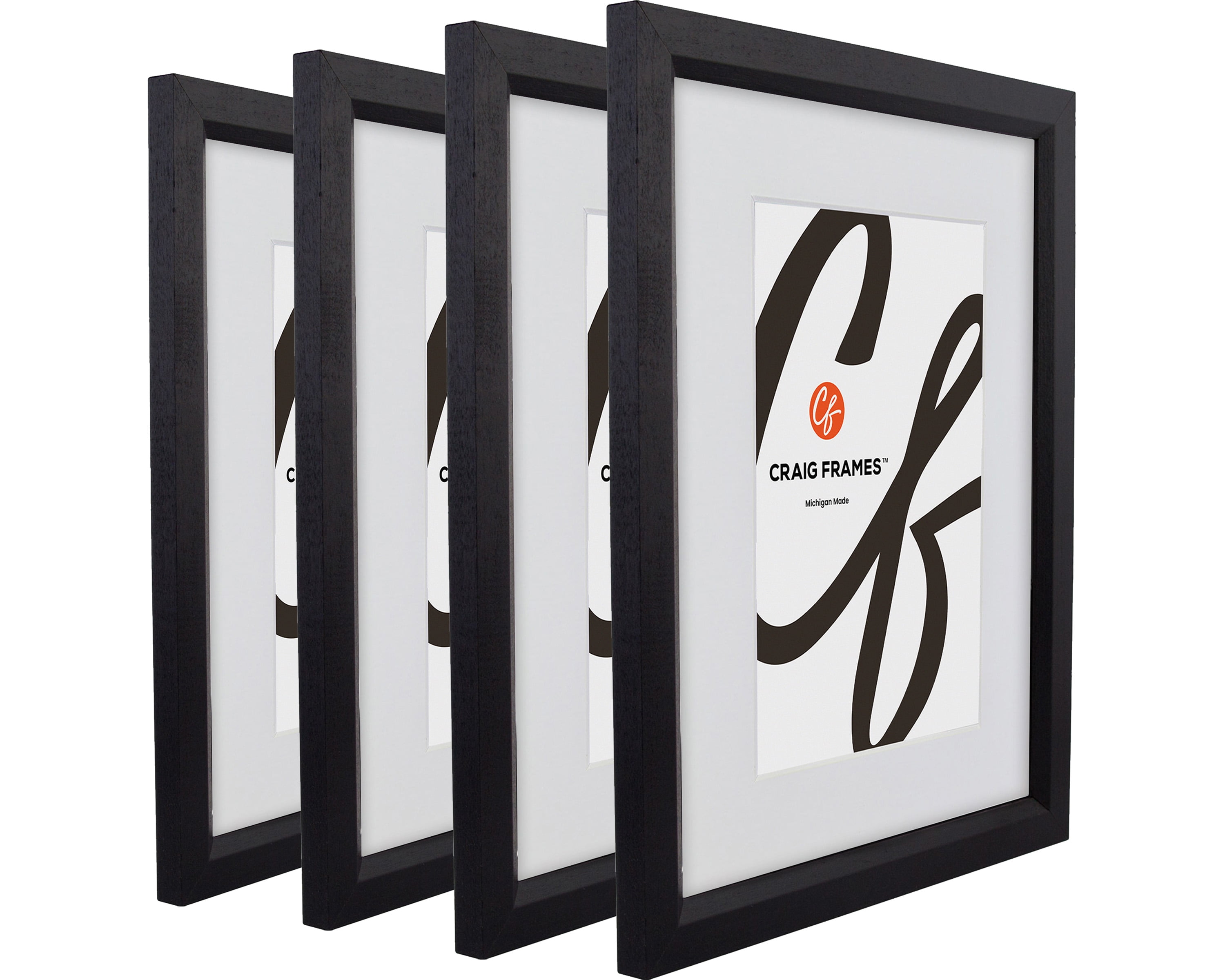 Craig Frames 7171610BK, 17x22 Picture Frame, Matted to Display a 13x19