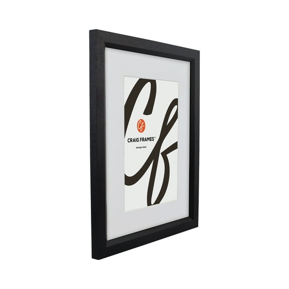 Craig Frames 7171610BK, 8x10 Picture Frame, Matted to Display a 5x7 Artwork, 0.825-Inch Wide, Solid Black