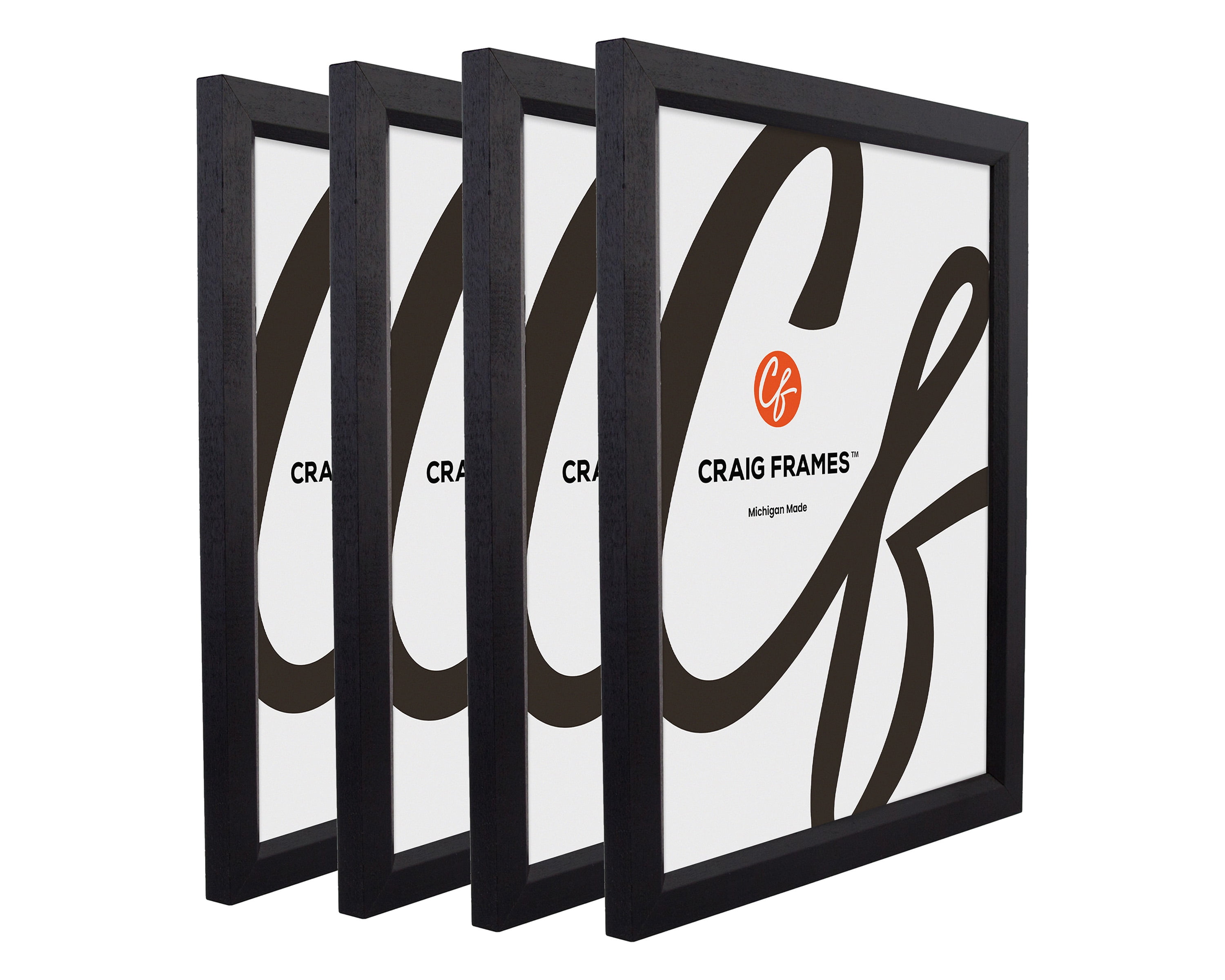 Set of 4 Black Wood 18x26 Picture Frames