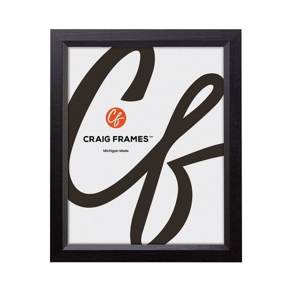 Craig Frames 7171610BK Wood Grain Finish 23x30 Picture/Poster Frame, 0.825-Inch Wide, Solid Black