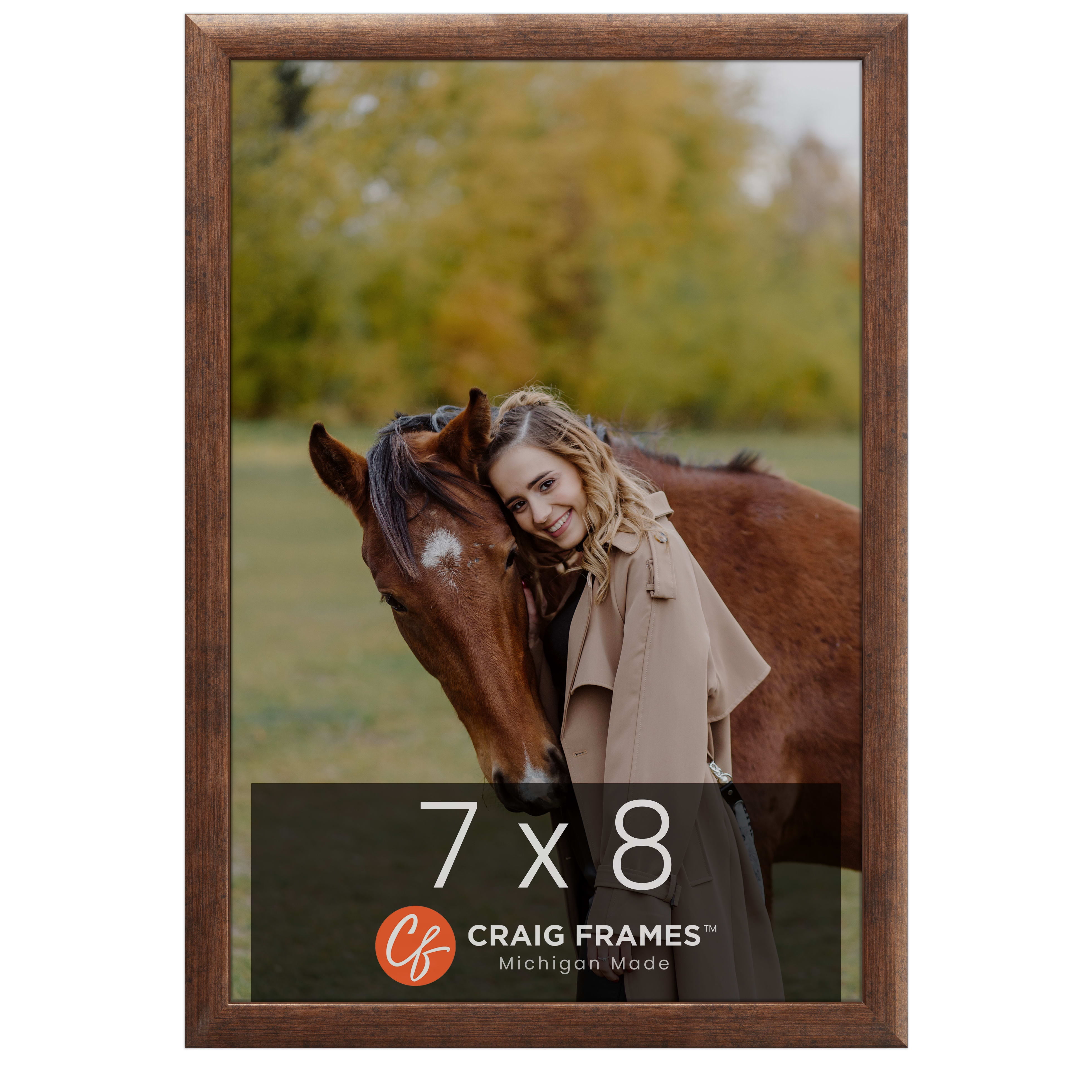 Craig Frames 7x8 Rustic Copper Picture Frame