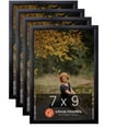 thumbnail image 1 of Craig Frames 7x9 Black Picture Frame 1-Inch Wide Smooth Black Gallery Rounded Moulding, Pack of 4, 1 of 5