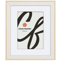 Craig Frames Acoustic, 10x13 Picture Frame Matted for a 7x10 Photo, Classic White