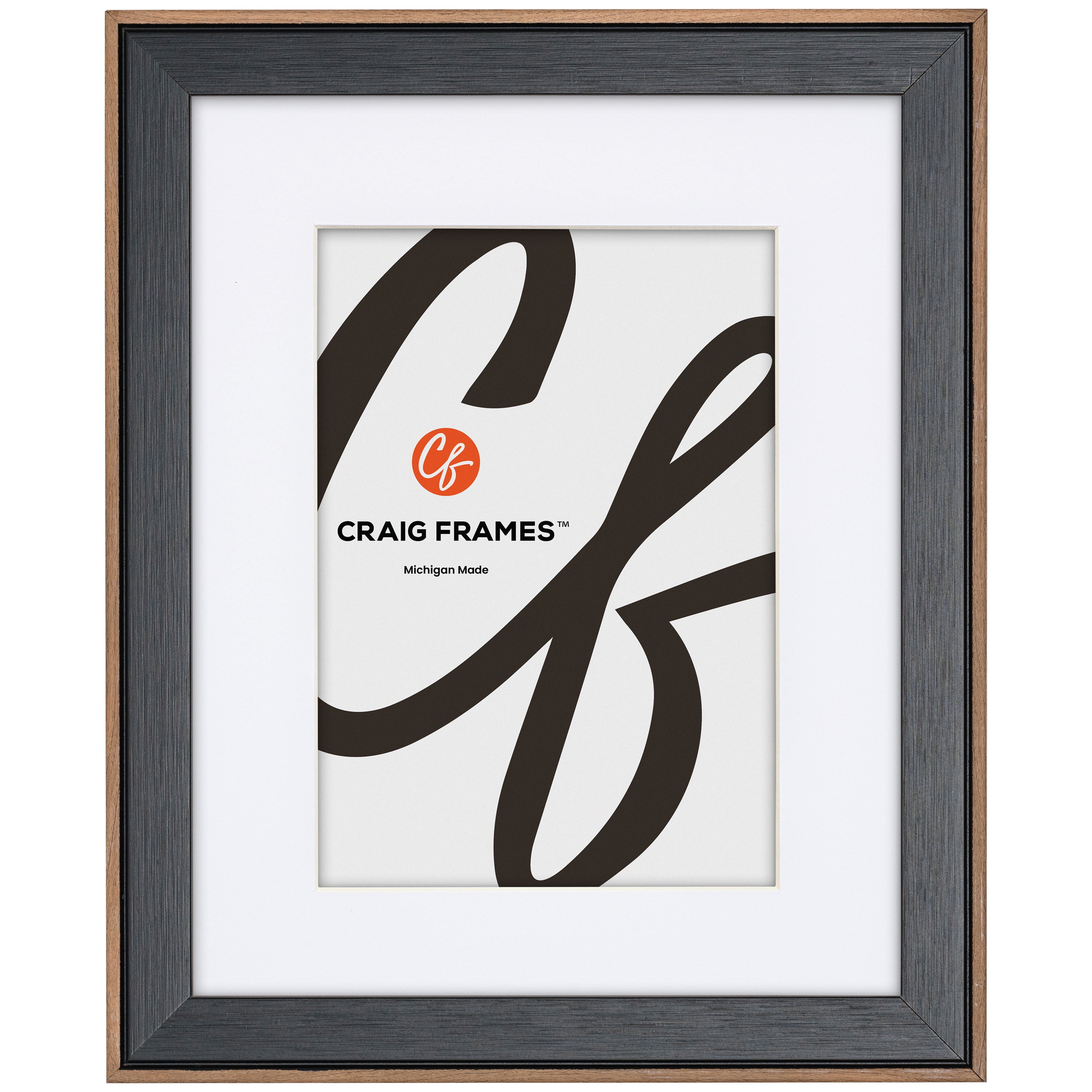 Craig Frames Acoustic, 14x22 Picture Frame Matted for an 11x17 Photo ...