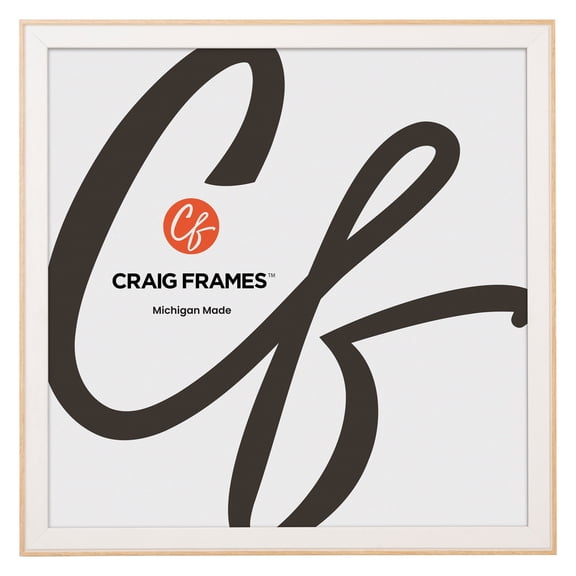 Craig Frames Acoustic, 18x18 Picture Frame, Classic White