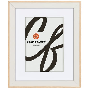 Craig Frames Acoustic, 5x7 Picture Frame Matted for a 4x6 Photo, Classic White