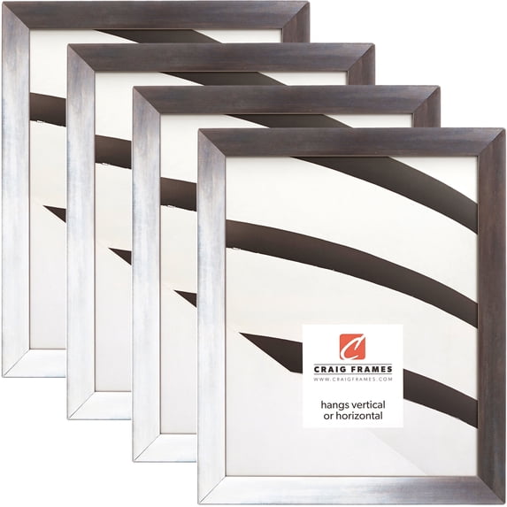 Craig Frames Alloy, 10x13 inch Picture Frame, Gunmetal, Set of 4